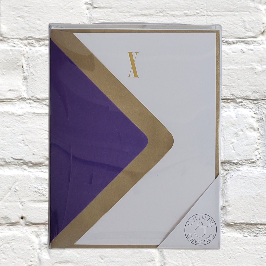 Marquee Initial Stationery Set