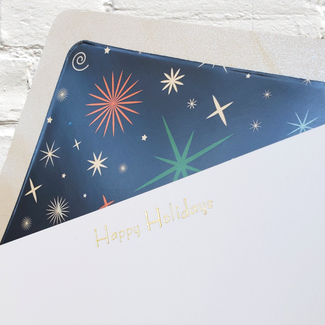 Holiday Nostalgia - Foil Flat Notecard Set