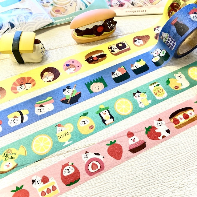 Papier Platz Washi Tape - Sushi Cat