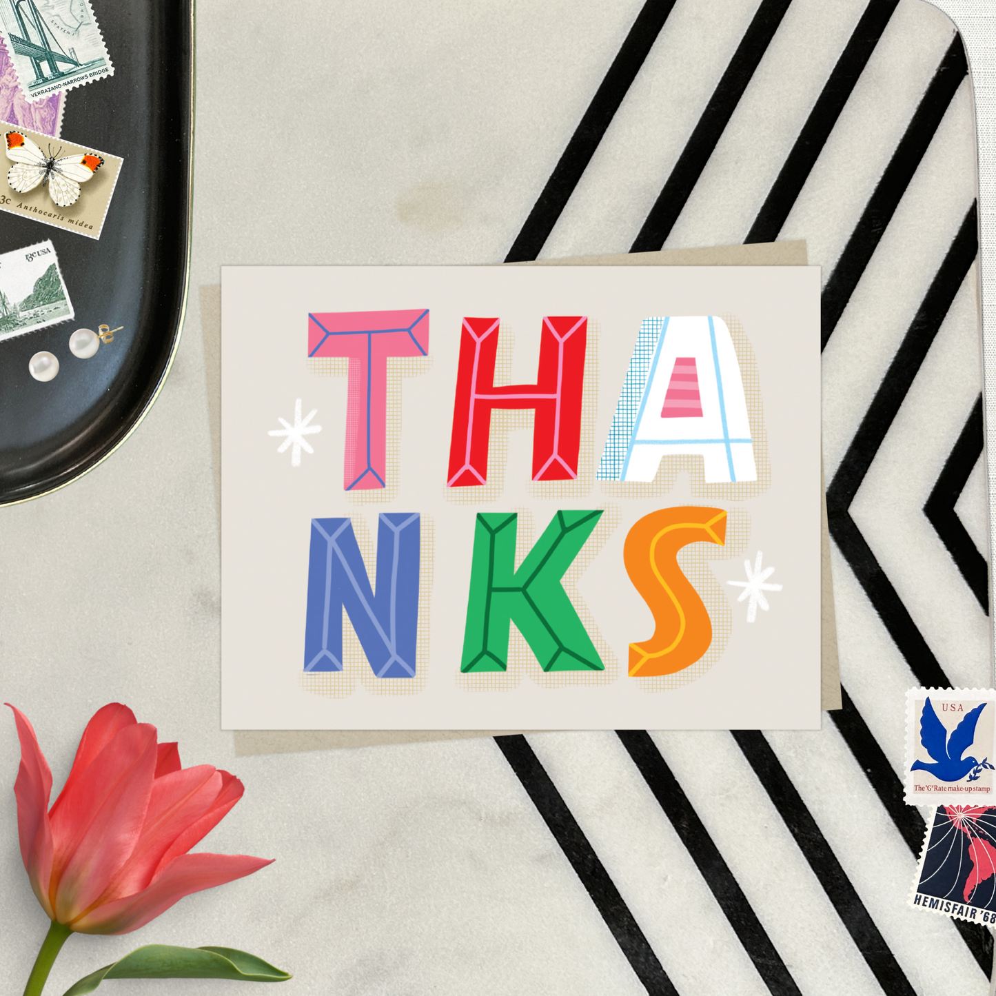 Barone and Co. - Block Letters TY Thank You Card