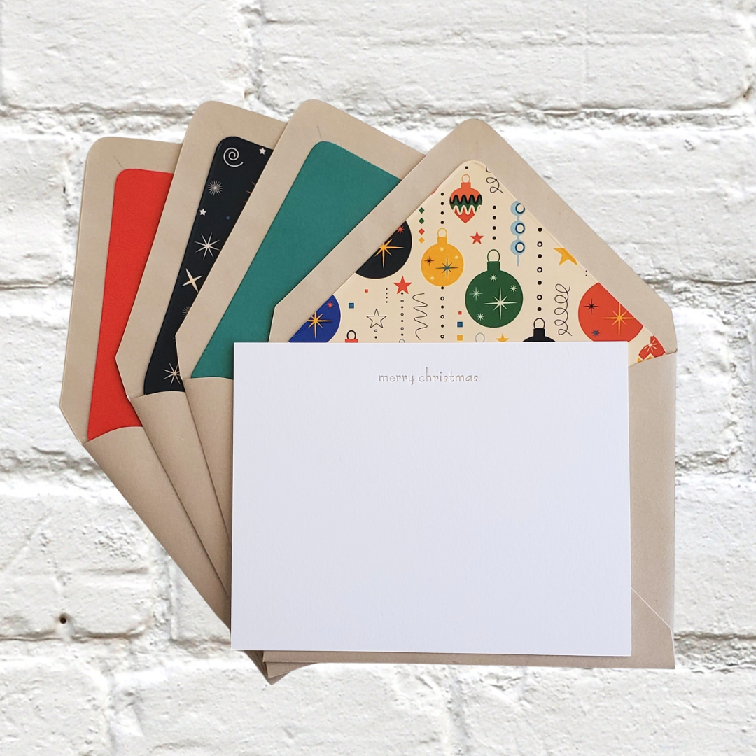 Little Christmas Nostalgia - Foil Flat Notecard Set