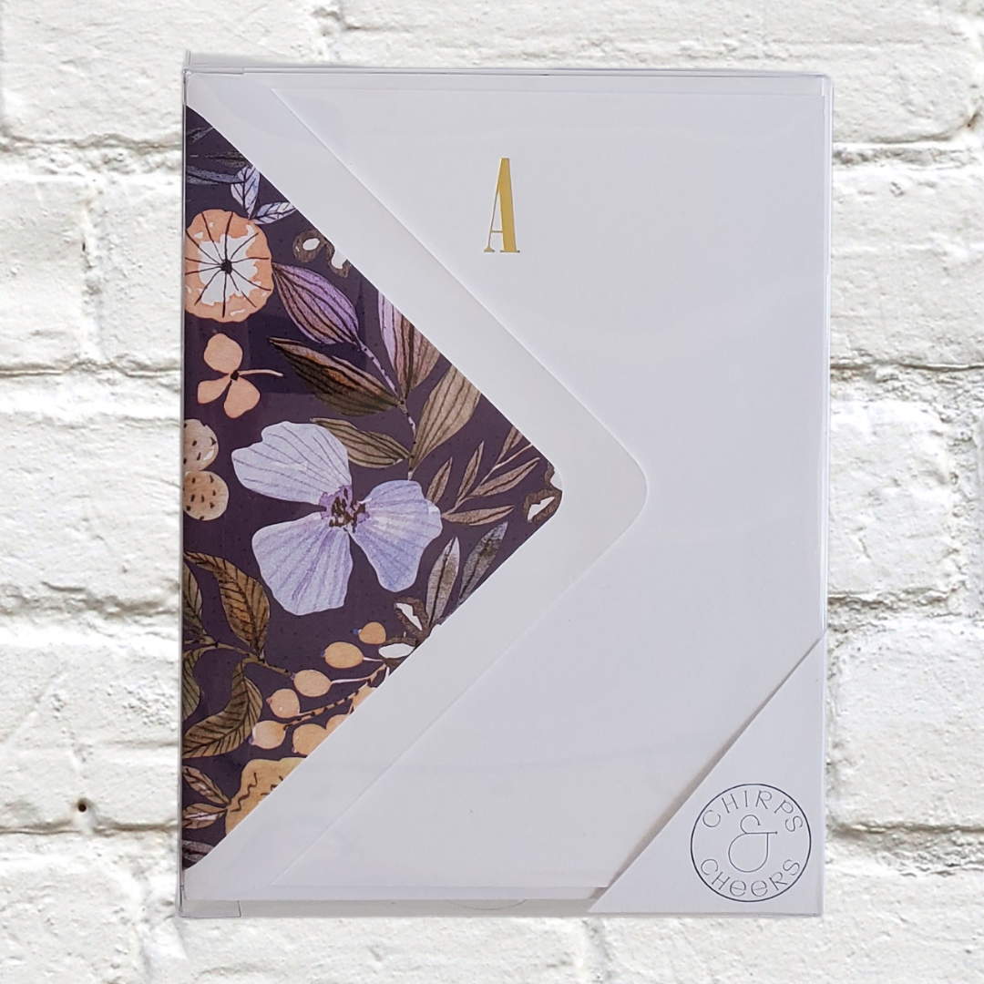 Marquee Initial Stationery Set