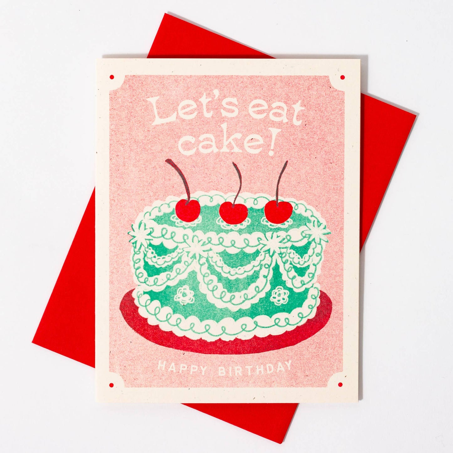 Bromstad Printing Co. - Let's Eat Cake - Risograph Birthday Card