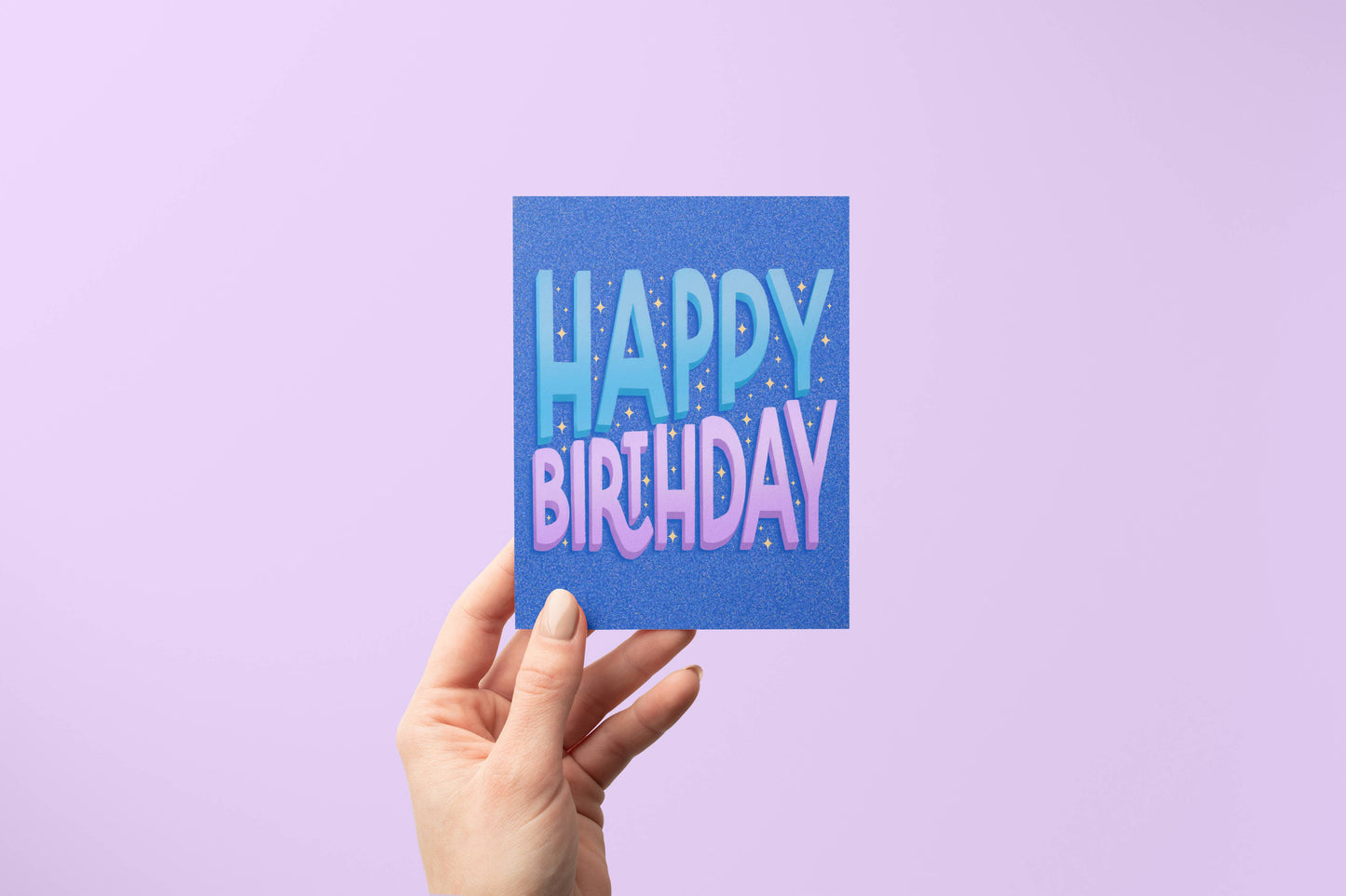 MangoIllustrated - Happy Birthday card - Sparkles