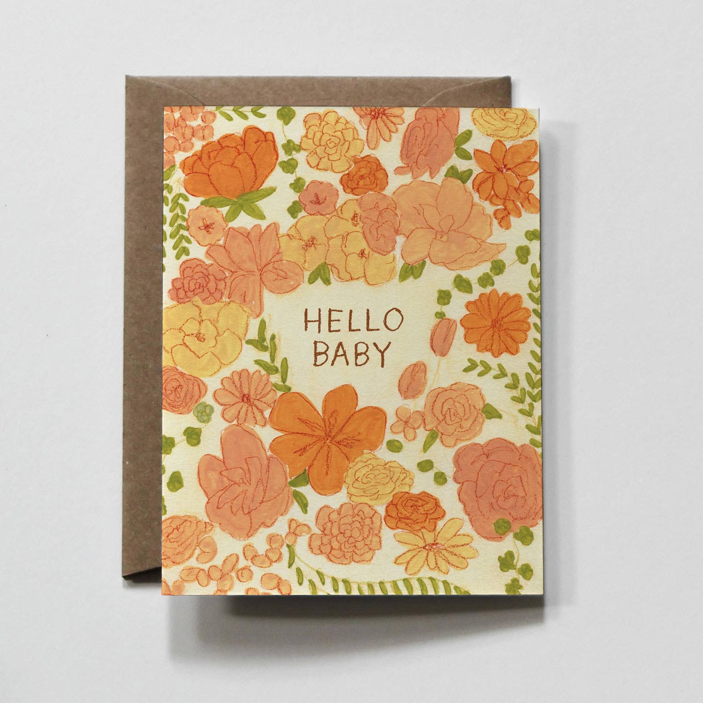 Baby Bunch | Floral New Hello Baby Shower Card