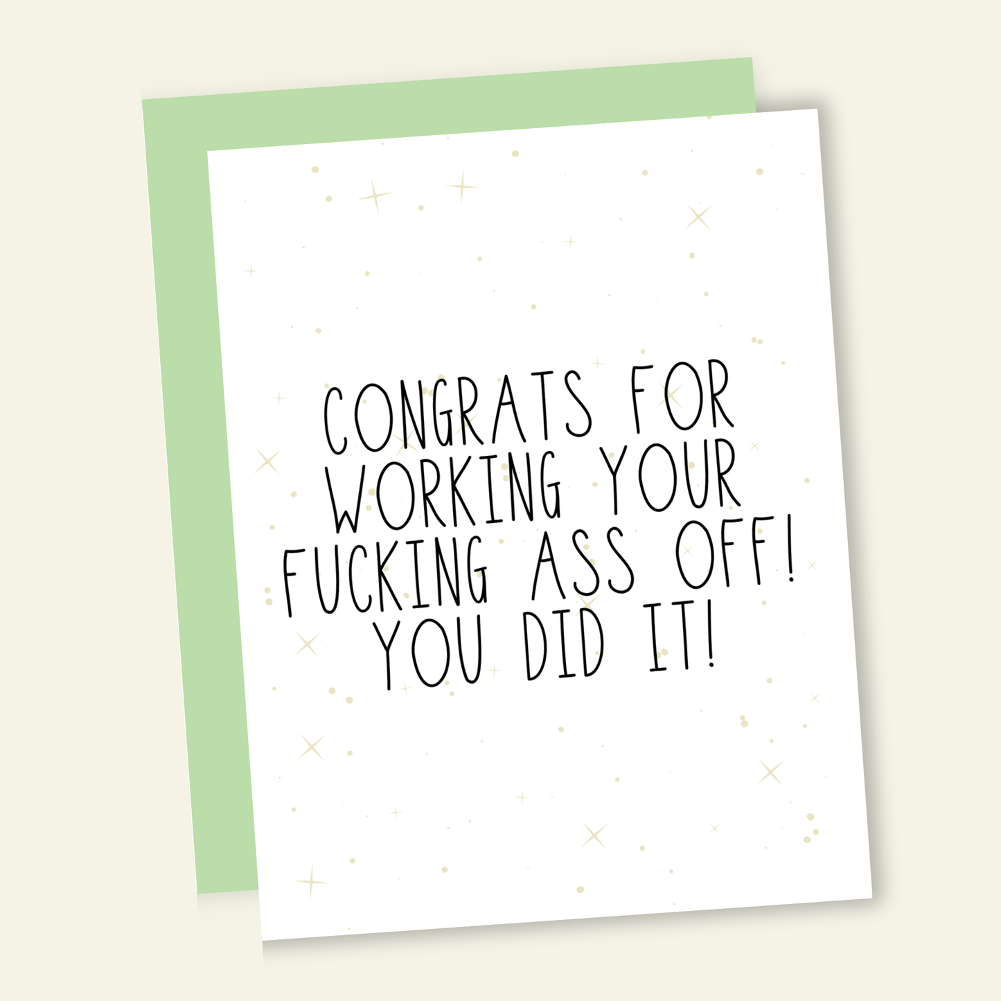 That’s So Andrew - Working Your Ass Off Funny Congrats Greeting Card