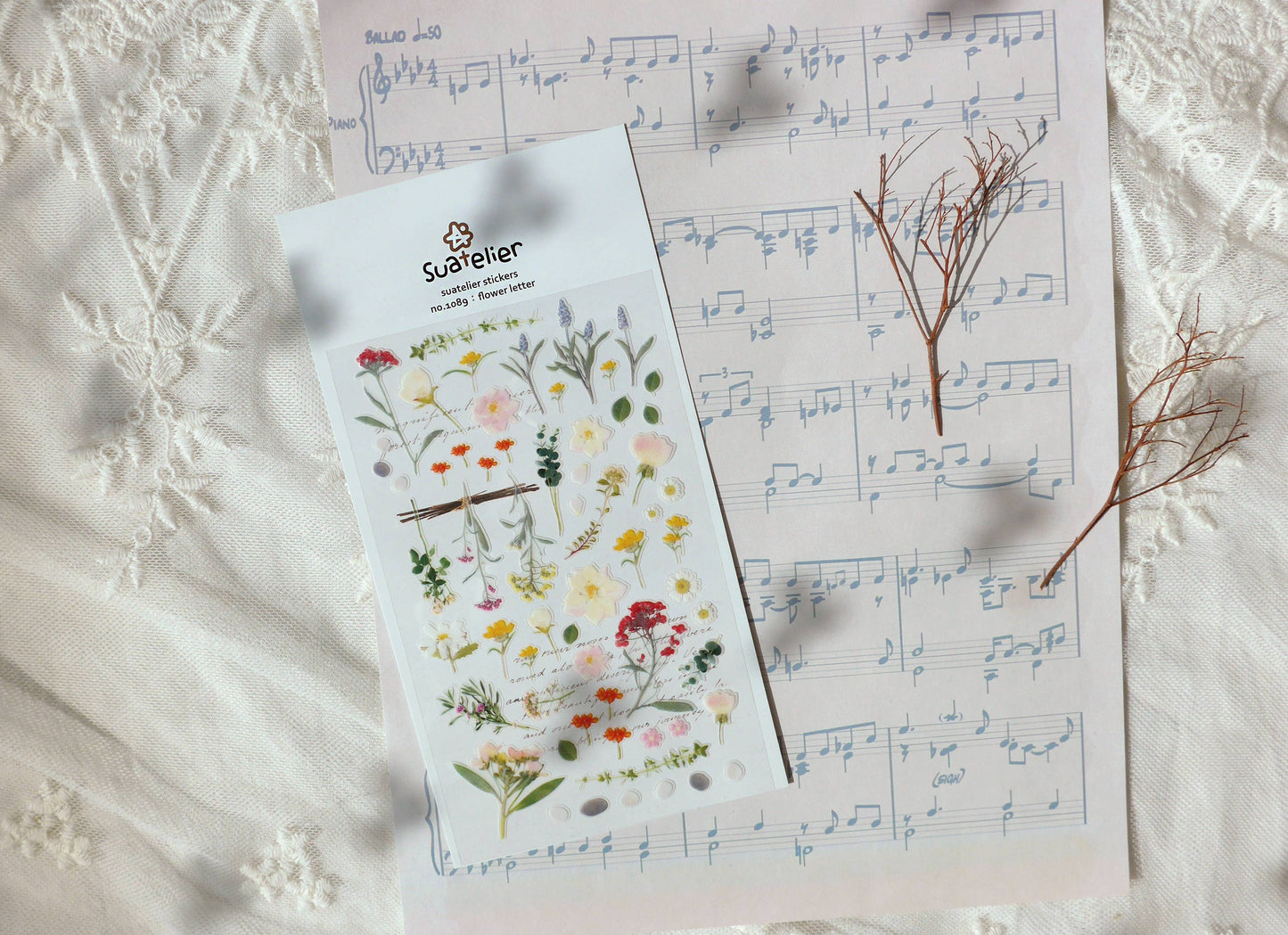 Dried Flower Letter - Sticker Sheet