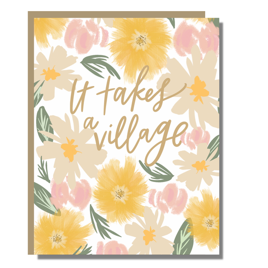 Prairie Letter Shop - It Takes a Village | Mother's Day Caregiver Greeting Card