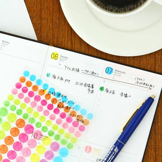 See Through Dot Sticker Sheet - Pastel