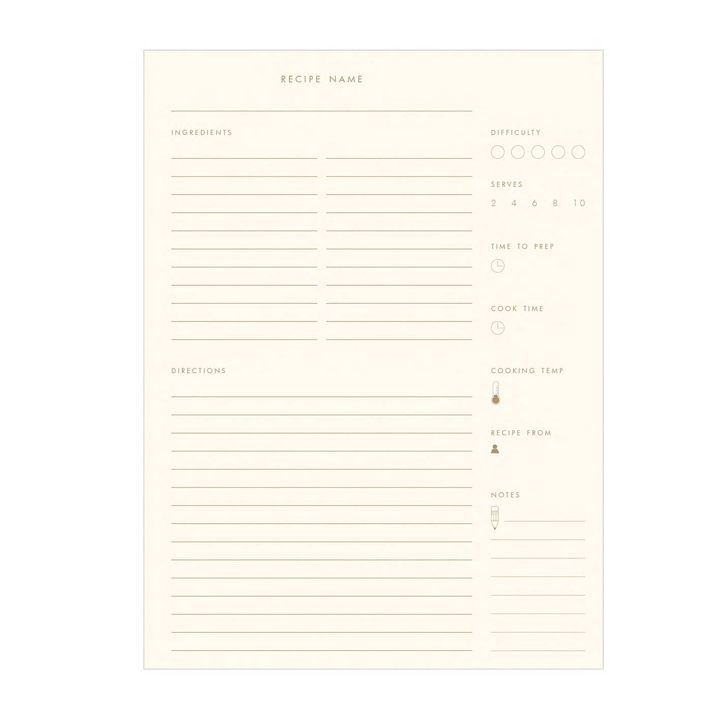 Ruff House Print Shop - Fruit Grid Recipe Book