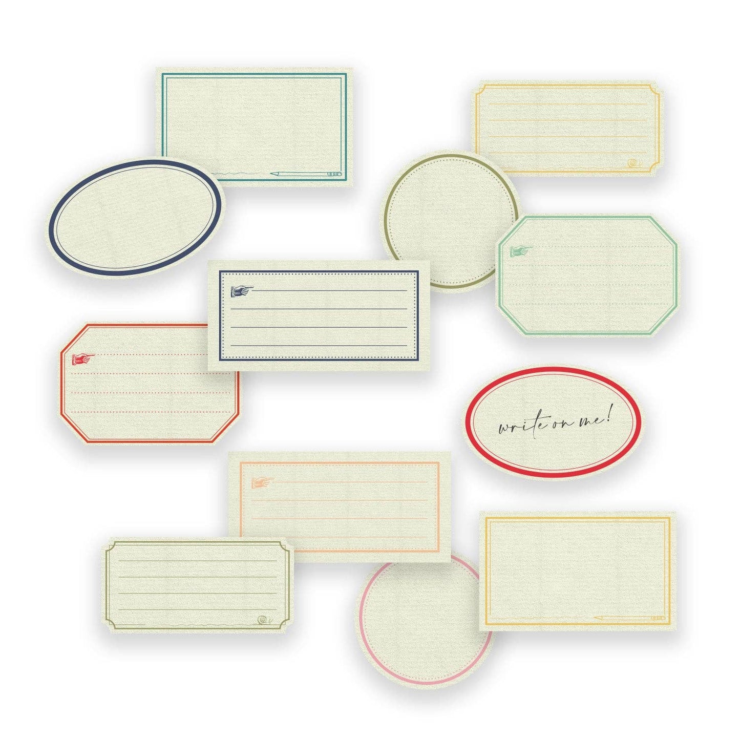 Belle & Union - Ephemeria Paper Label Stickers, Rainbow