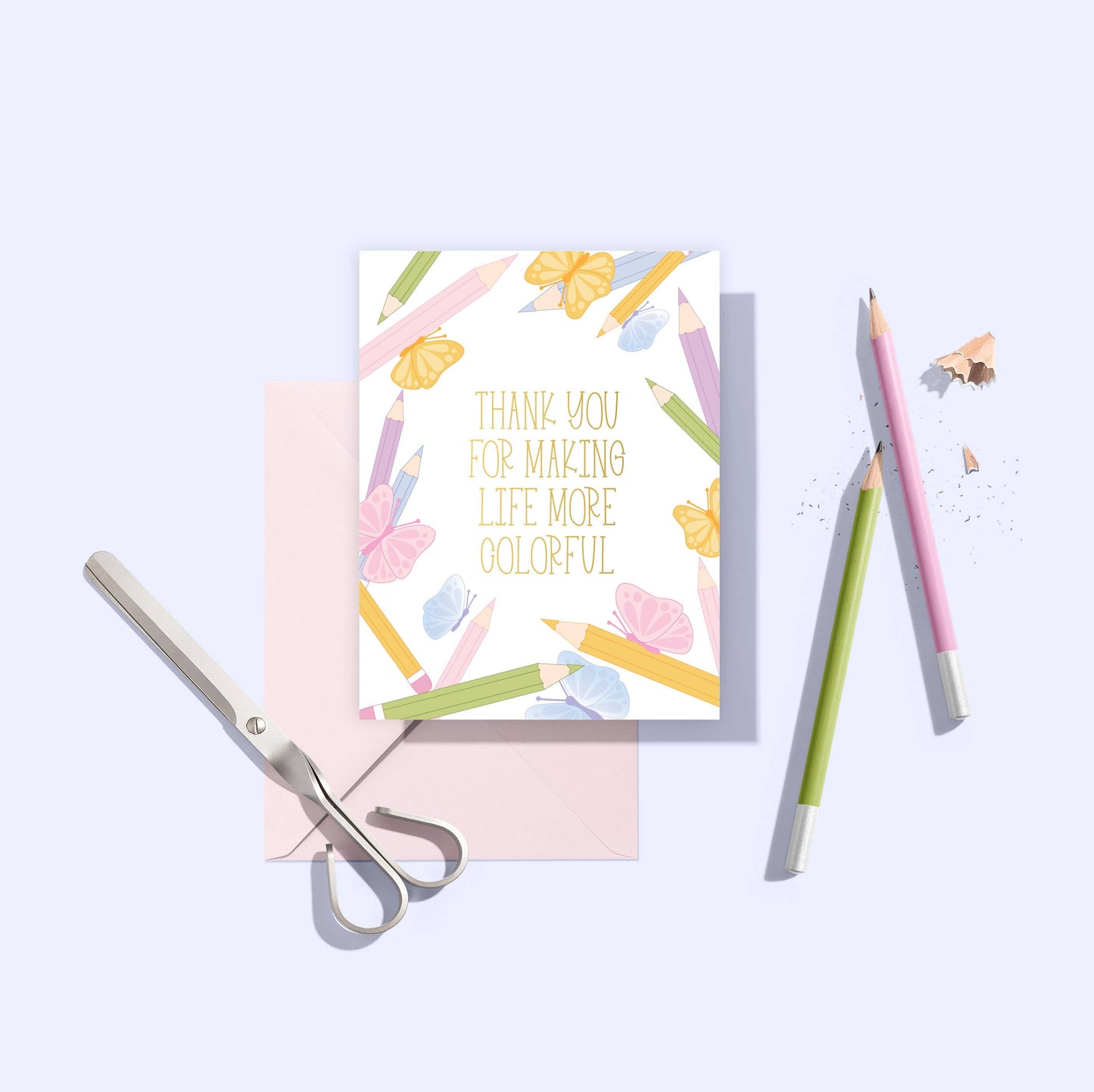 Sublime & Co. - Thank You For Making Life More Colorful Crayons Card