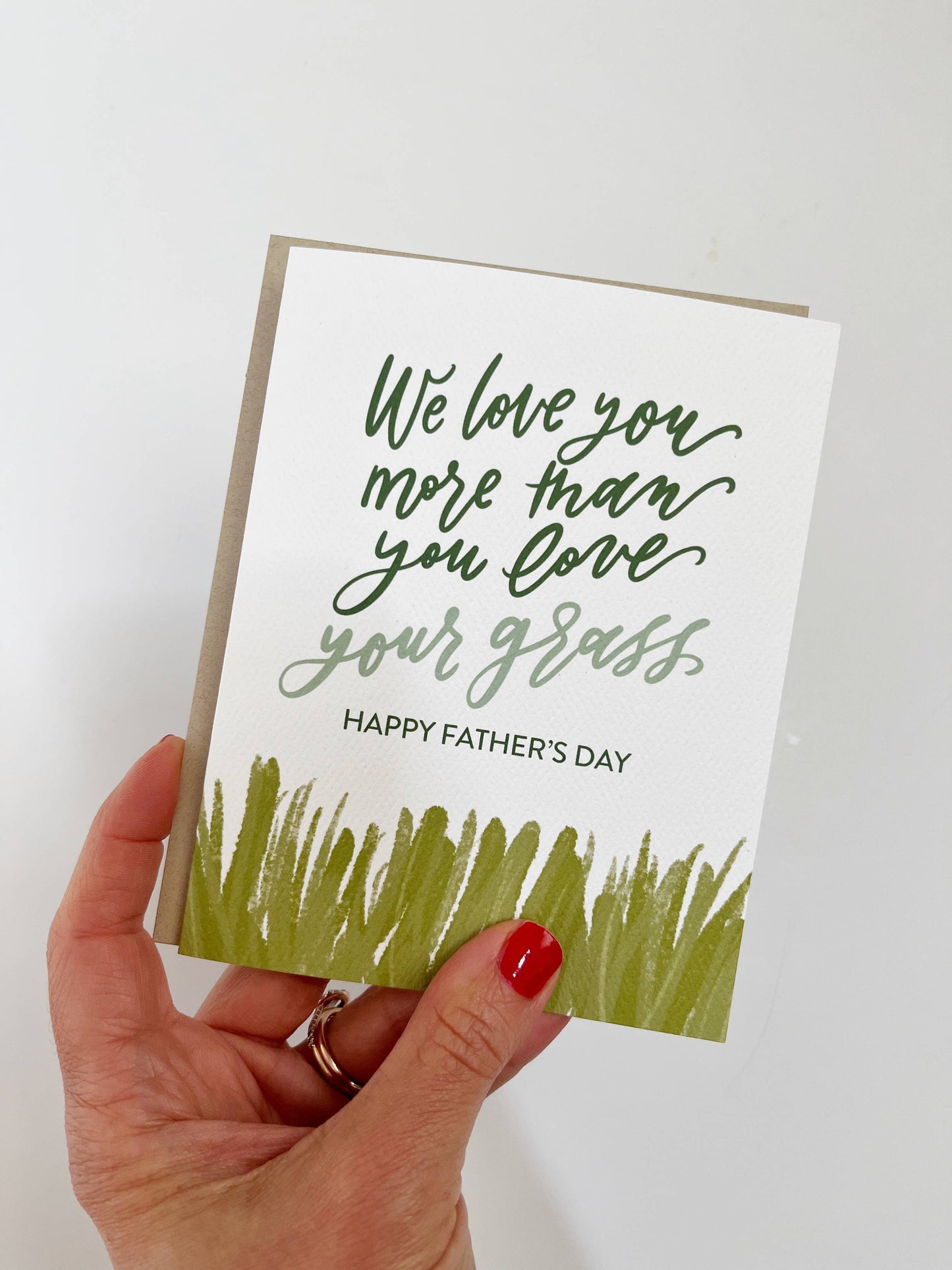 Prairie Letter Shop - Love Your Grass Father's Day Card | Greeting Card for Dads