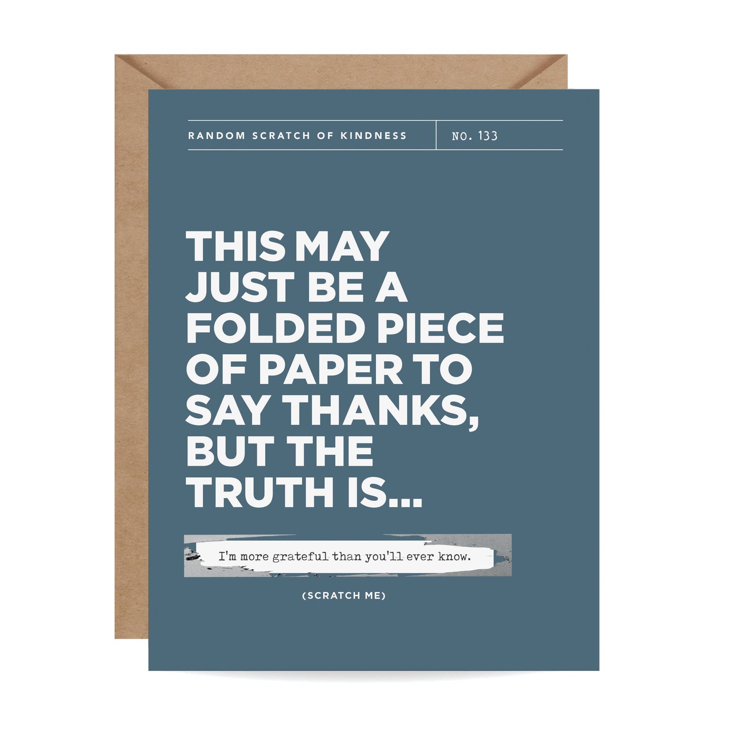 Inklings Paperie - Scratch-off Card - Folded Piece of Paper - Thank You
