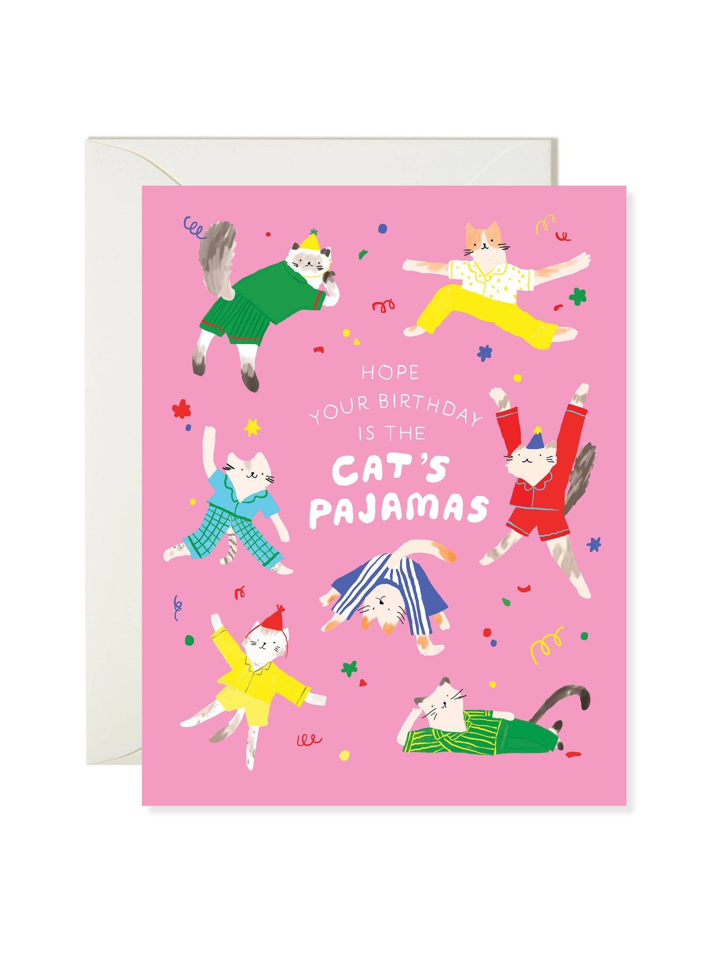 Cat's Pajamas - Birthday Greeting Card