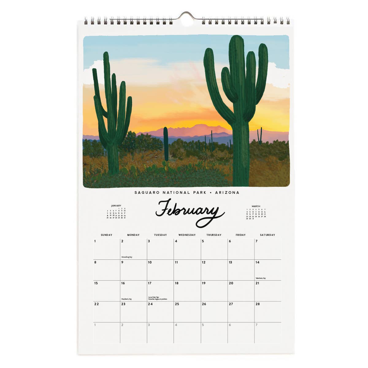 Slightly Stationery - 2026 National Parks Appointment Calendar