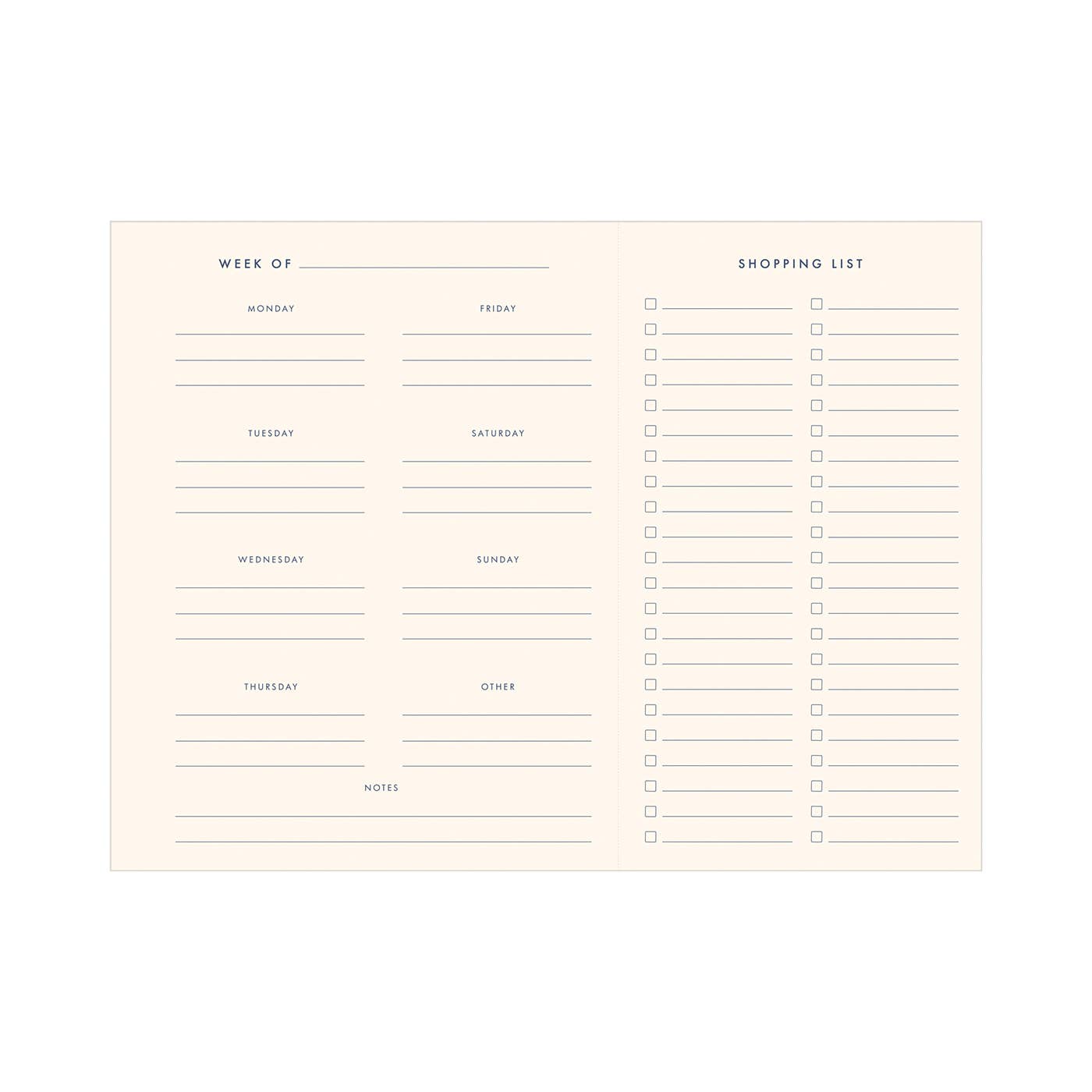 Ruff House Print Shop - Hand-Drawn Grid Meal Planner