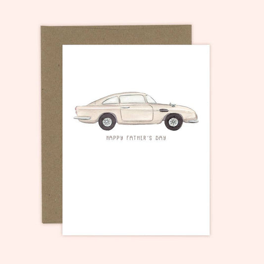 Almeida Illustrations - Vintage Aston Car - Father's Day Greeting Card