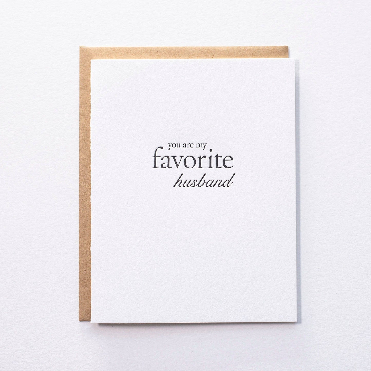 Favorite Husband - Greeting Card