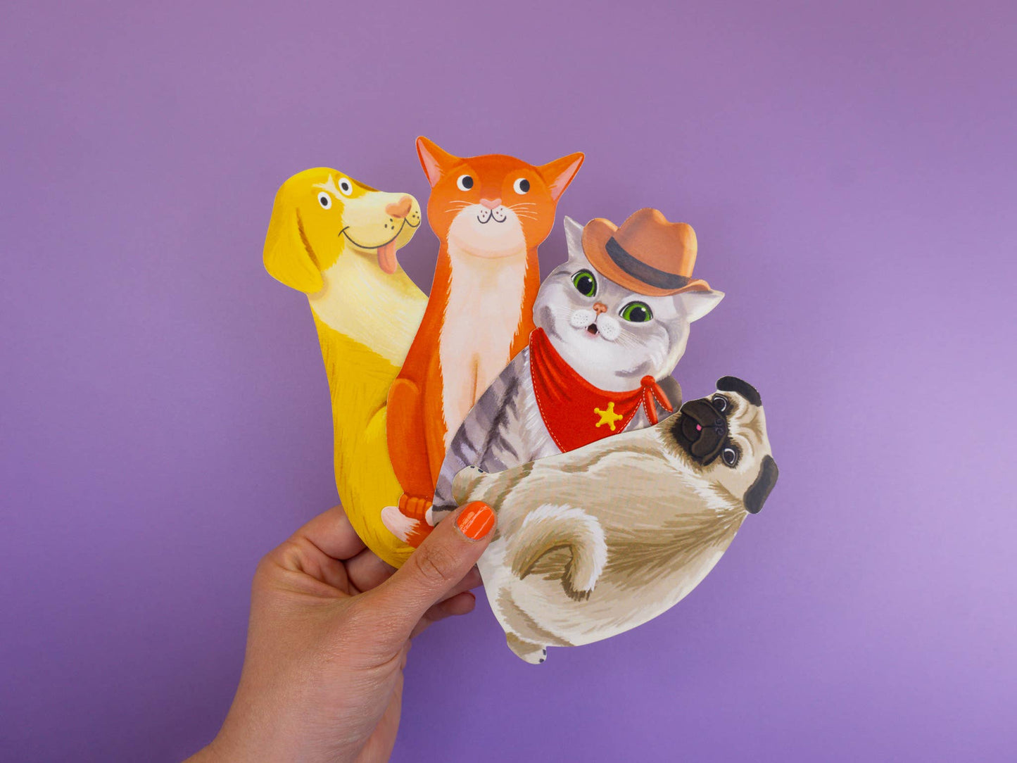 Grey Street Paper - Pug Dog Die-Cut Bookmark