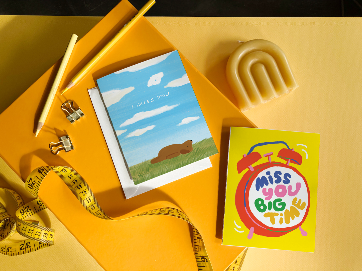 Miss You Big Time - Retro Inspired Thinking of you Card