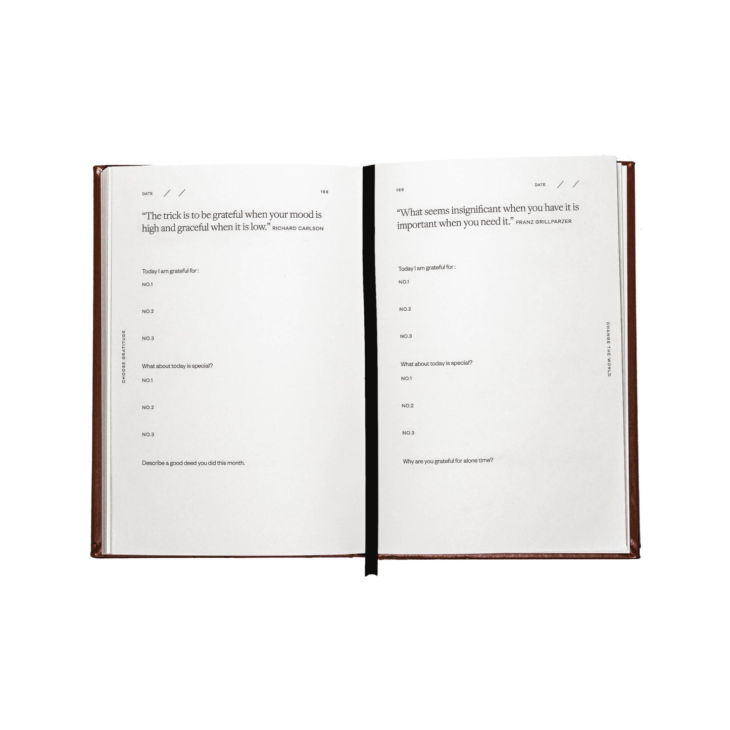 Gratitude Gifted - Choose Gratitude Change the World Gratitude Journal Beige