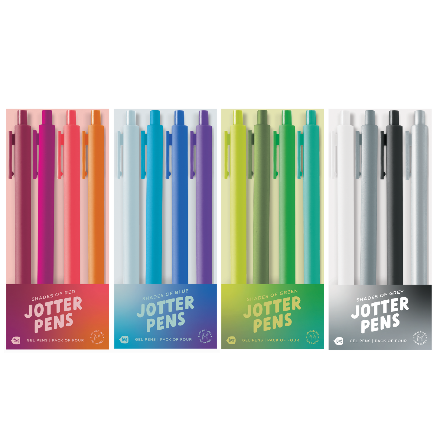 Blues - Gradient Jotter - Set of 4