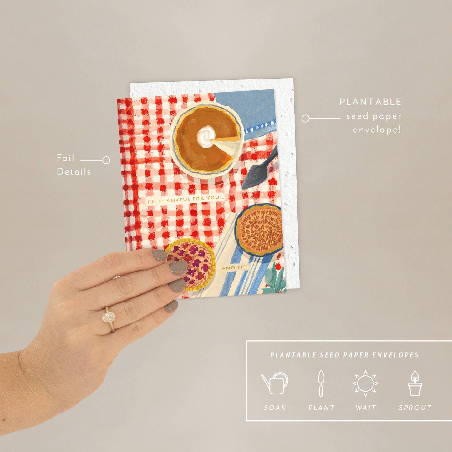 Seedlings - You + Pie - Thanksgiving Card