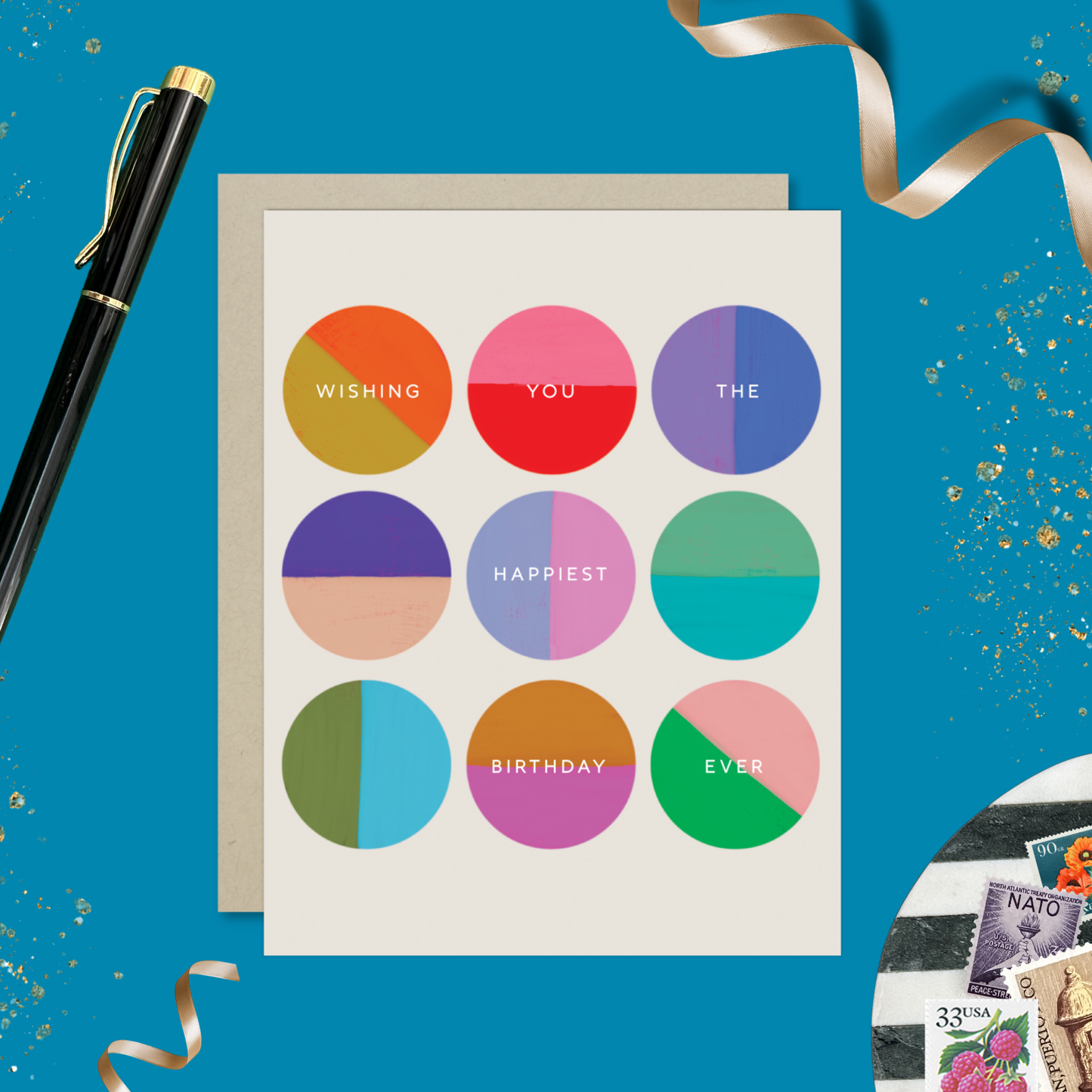Barone and Co. - Happiest Birthday Circles Birthday Card