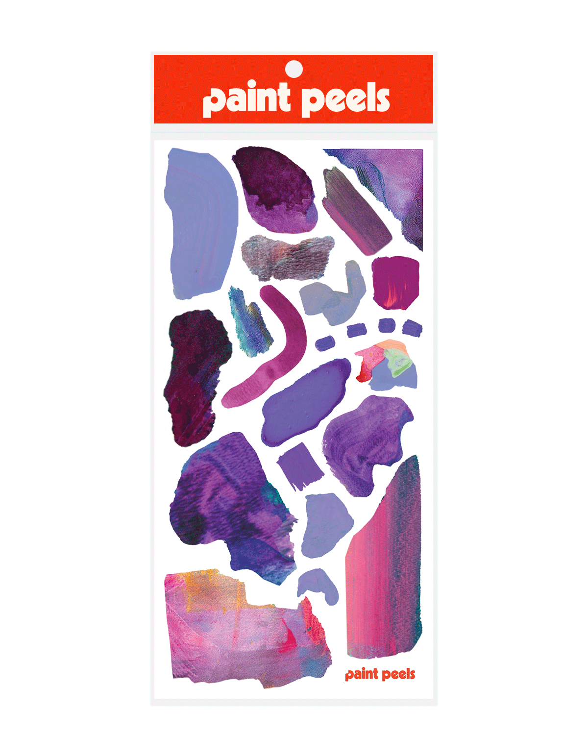 Vibrant Purples - Paint Peels Sticker Sheet