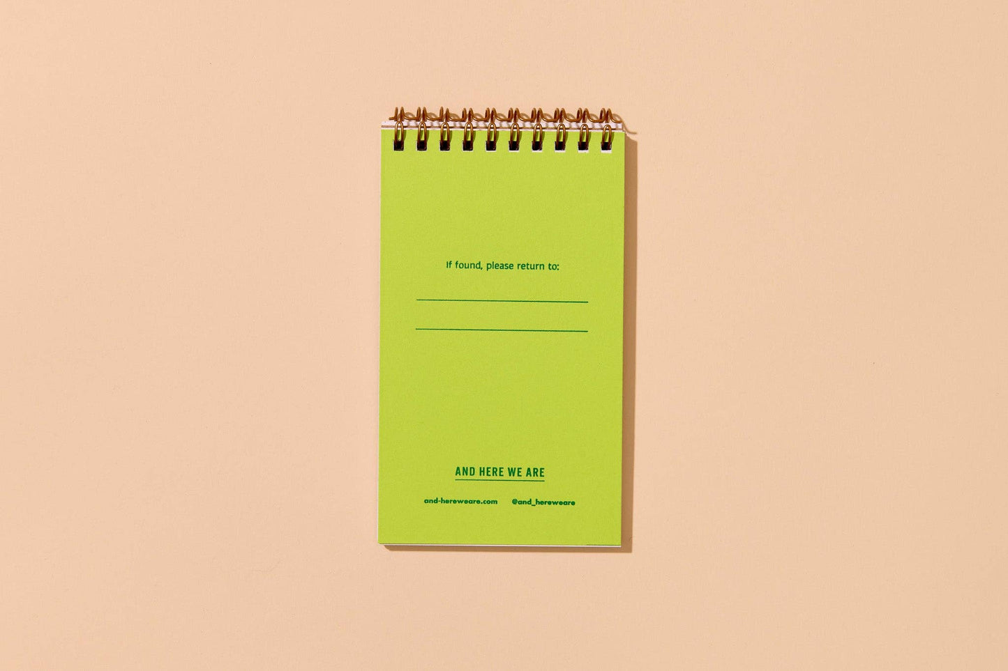 And Here We Are - Blueberries Letterpress Spiral Pocket Size Notebook