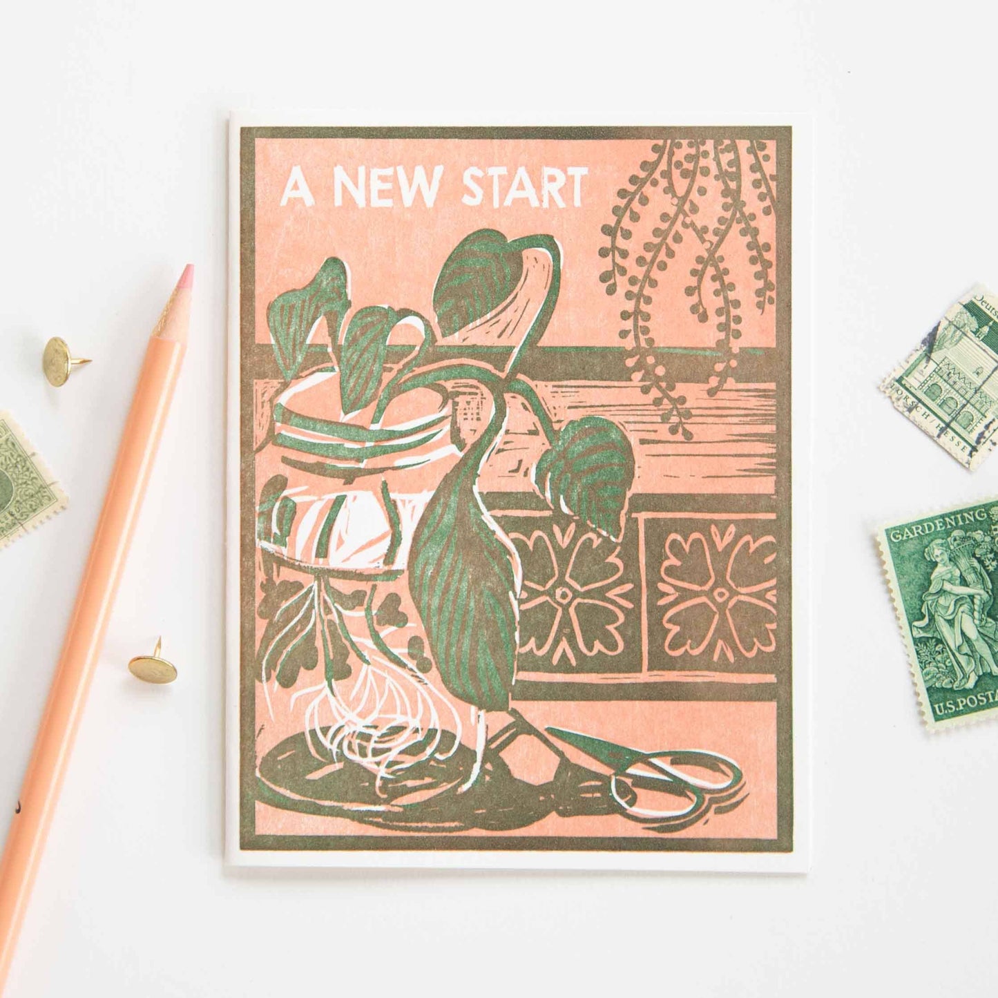 Heartell Press - A New Start Letterpress Card