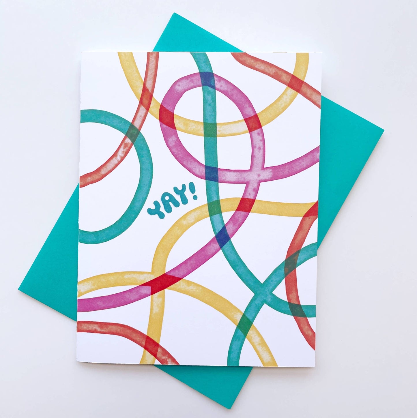 Kendra Lee Miller Art - Yay! Celebration Squiggle Greeting Card