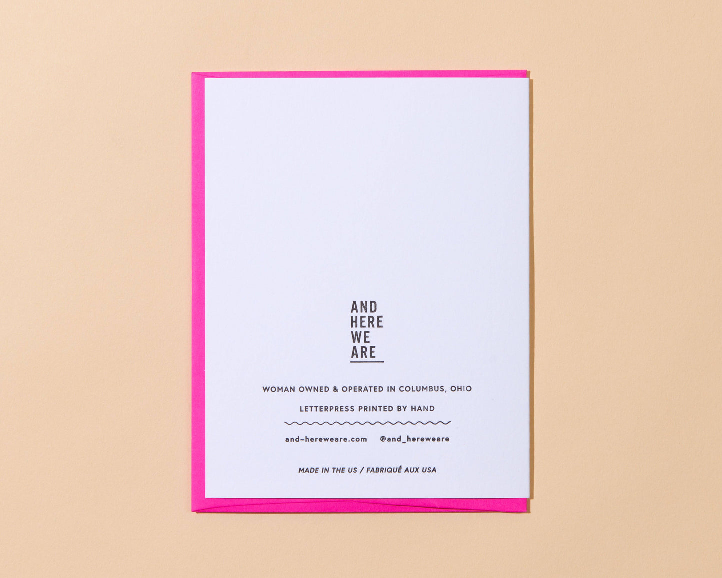 And Here We Are - Bad Ass Dad Birthday Letterpress Greeting Card - Father's Da
