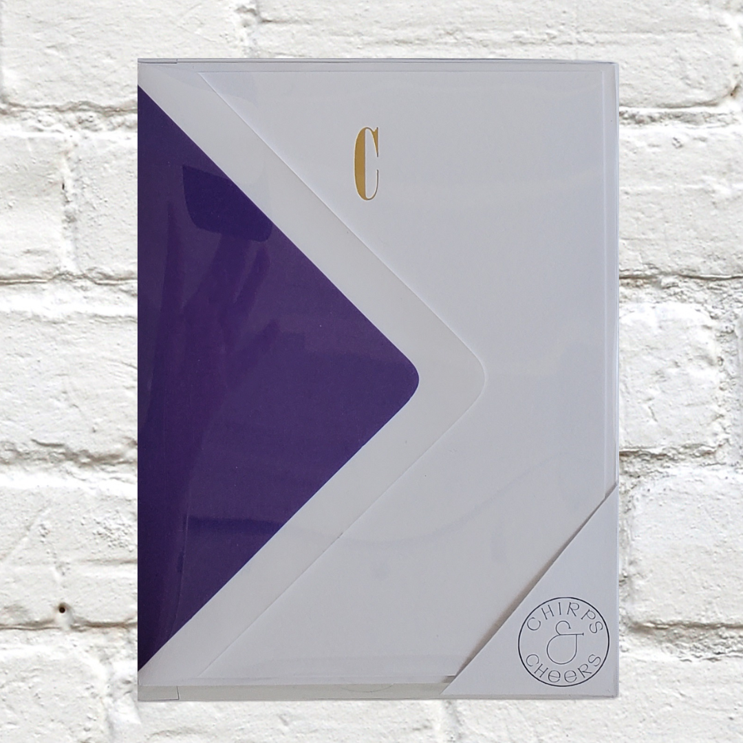 Marquee Initial Stationery Set