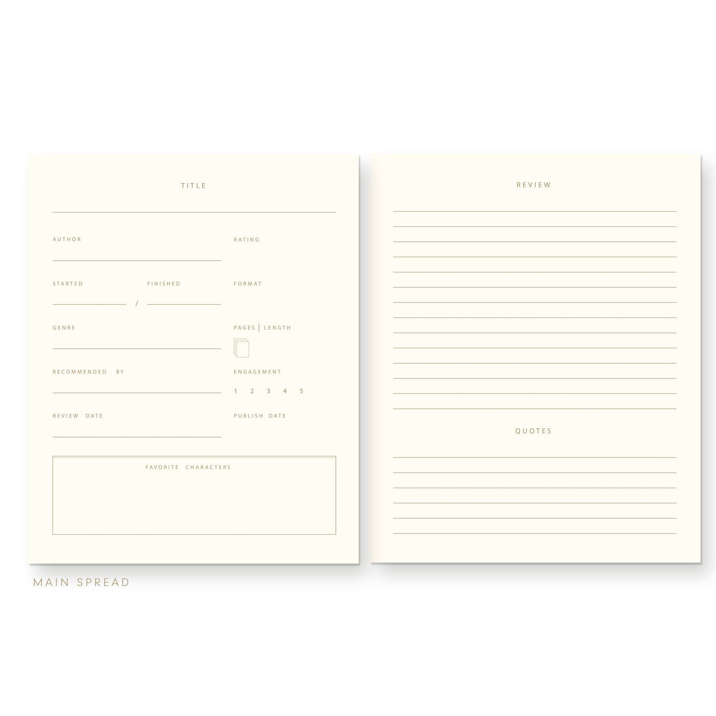 Ruff House Print Shop - Read and Reviewed Book Log Journal