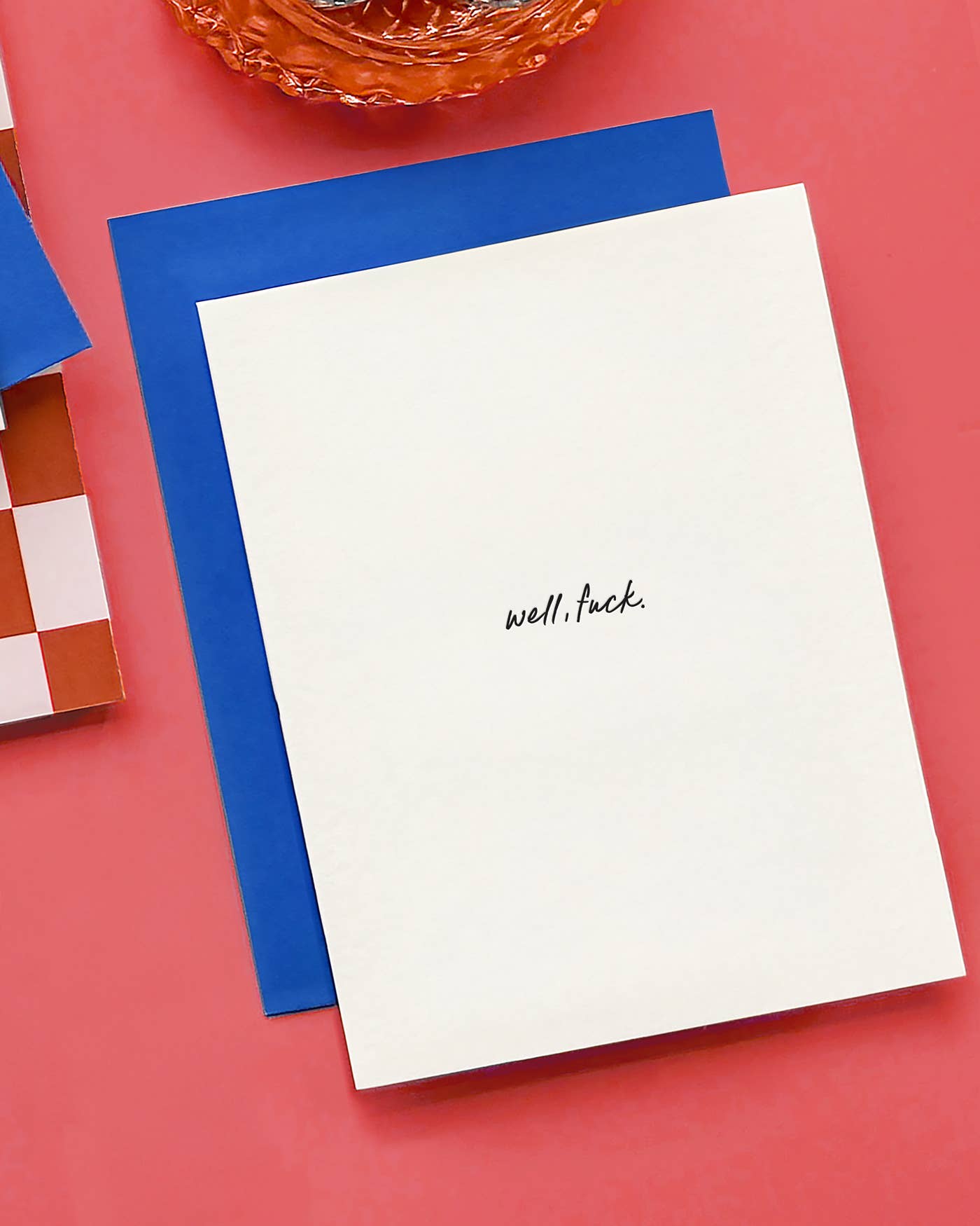 Dahlia Press - Well, fuck. - Letterpress Sympathy Greeting Card