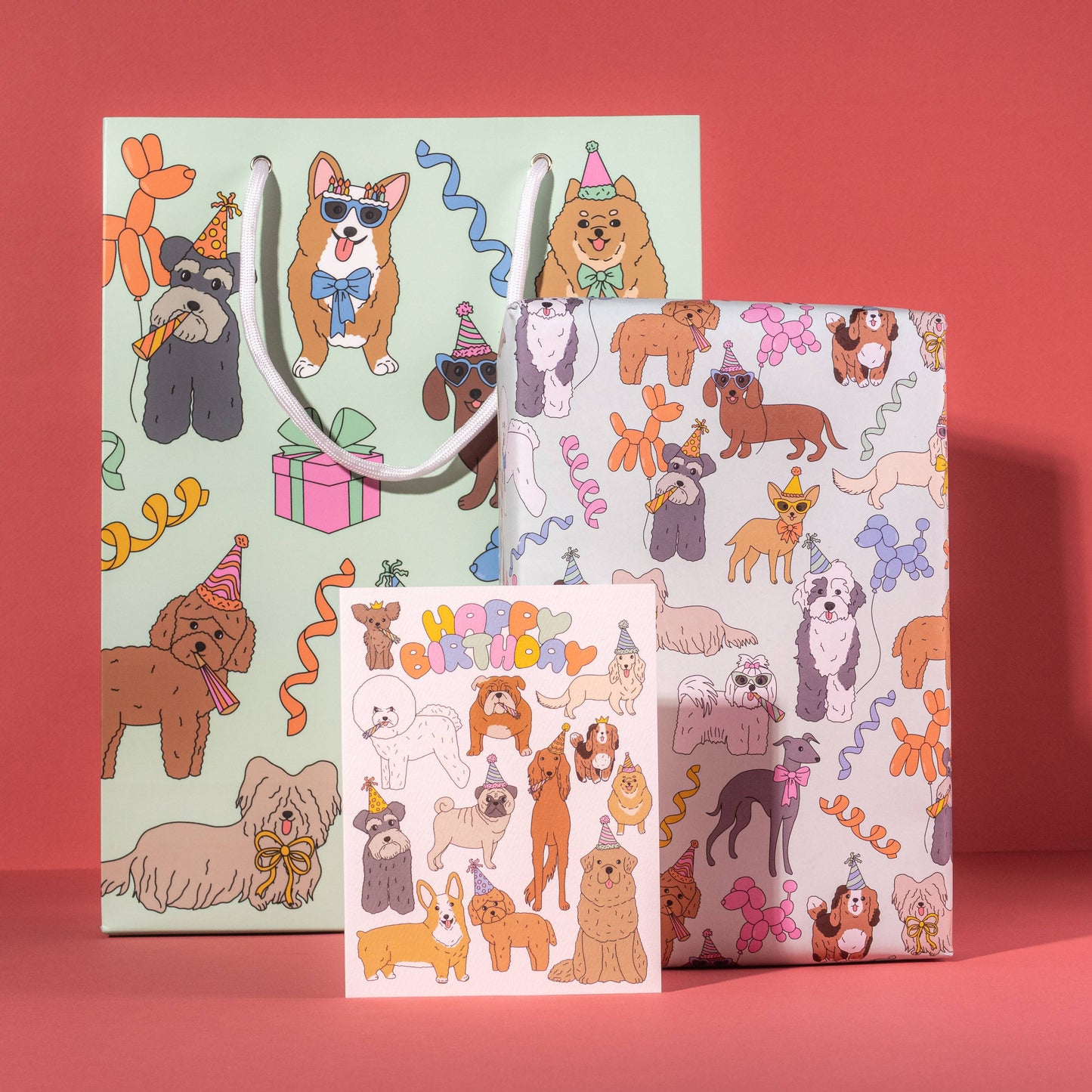 Illustrating Amy - Birthday Dogs Gift Bag