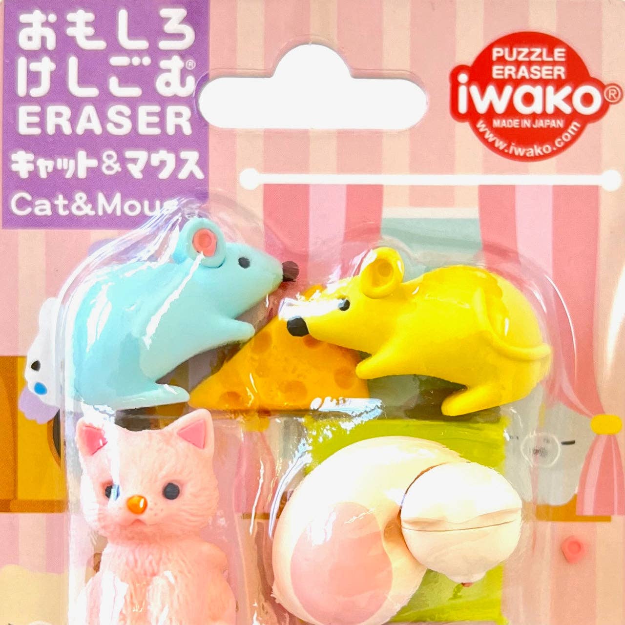 Cat & Mouse Eraser Card