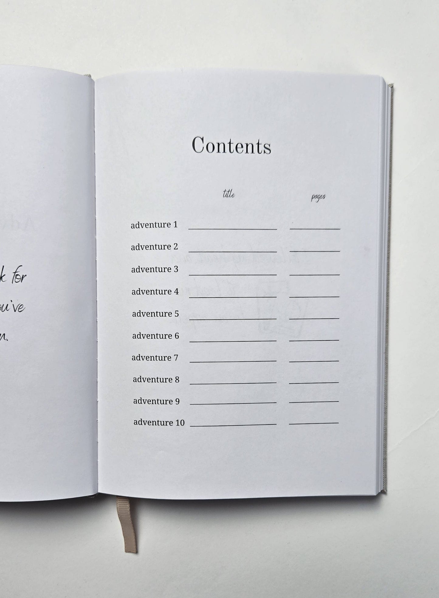 emmy+olly - Adventure Journal - Linen Customizable Travel Journal