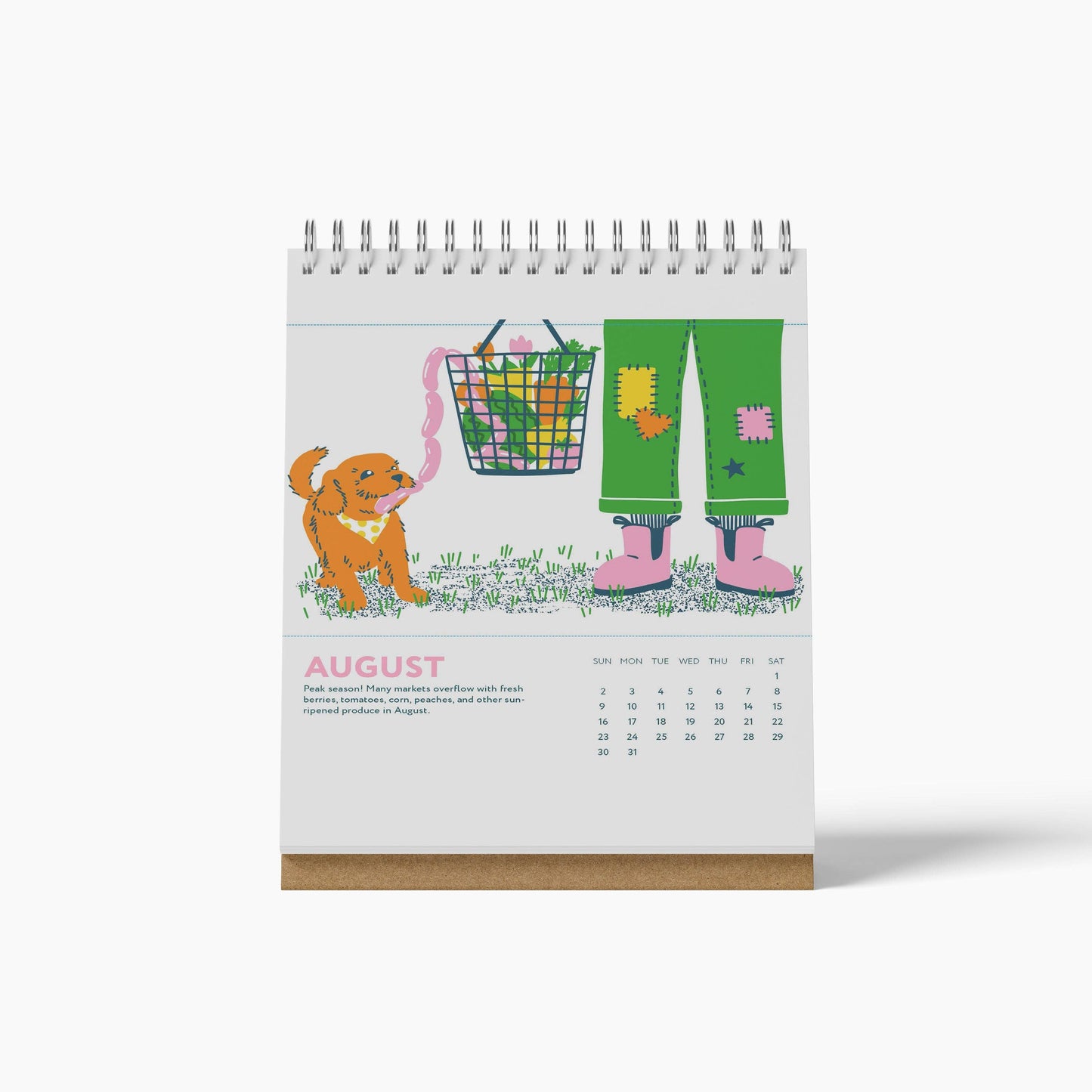 Porchlight Press Letterpress - 2026 Desk Calendar - Market Days