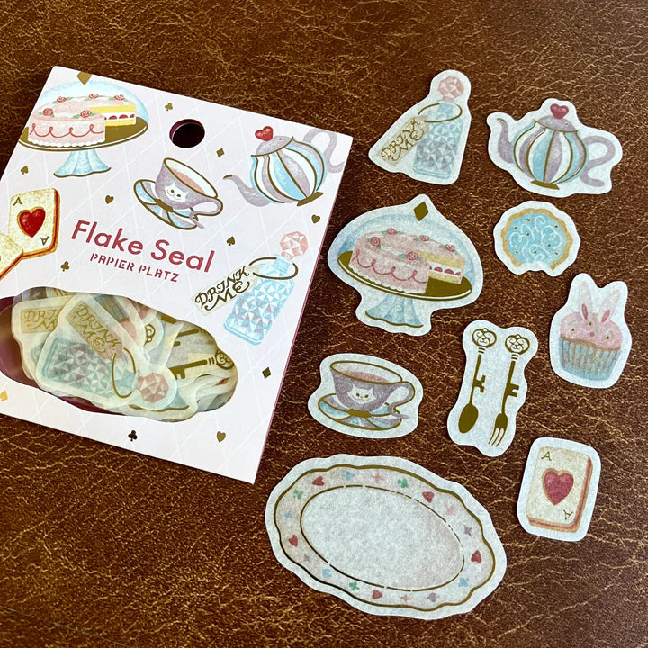 Papier Platz Flake Sticker - Alice's Tea Set