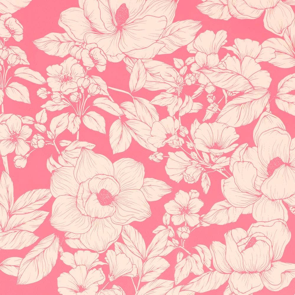 Pink Floral - Stone Wrapping Paper Roll