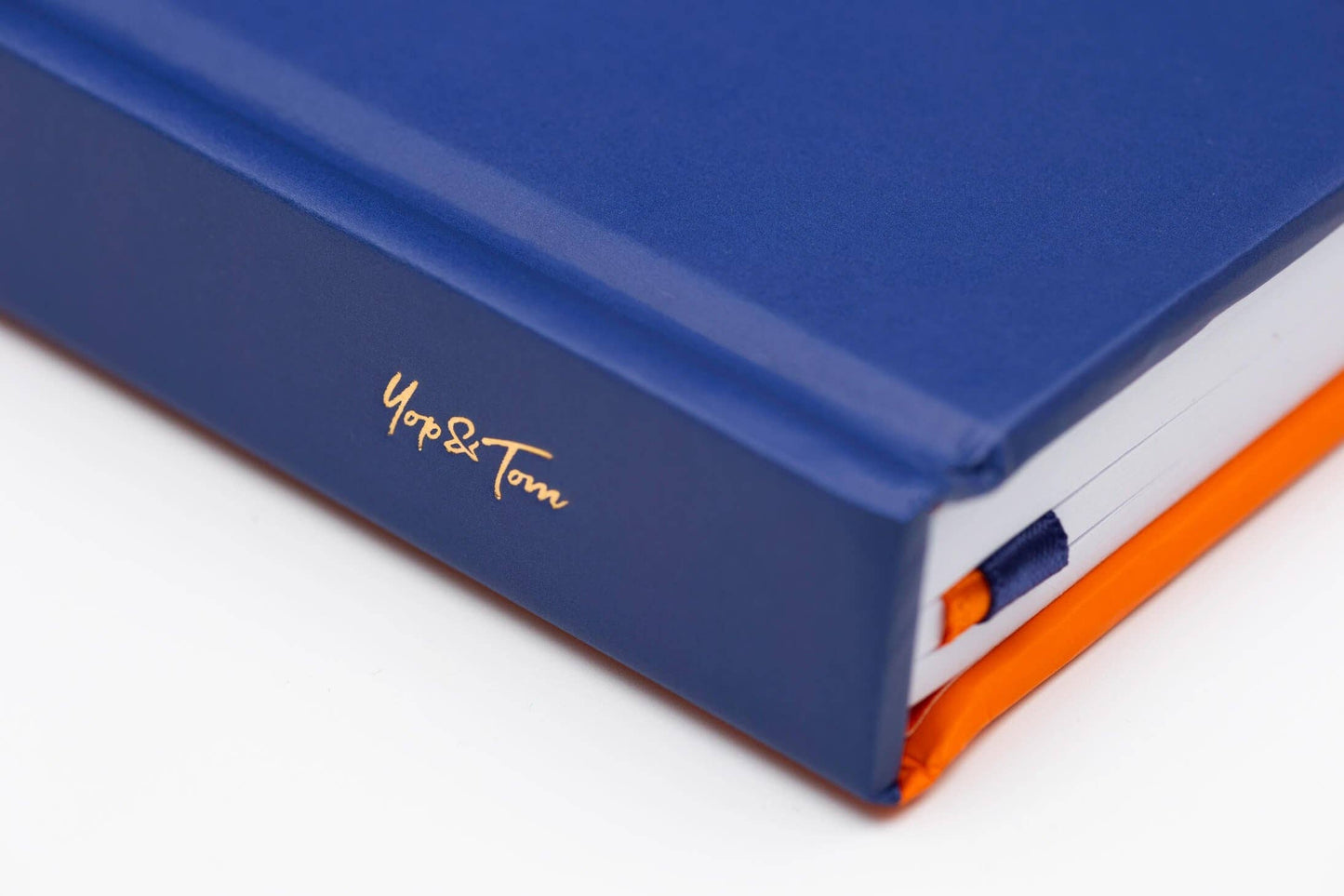 Yop & Tom USA - Contrast Lined Notebook (A5) - Navy & Orange