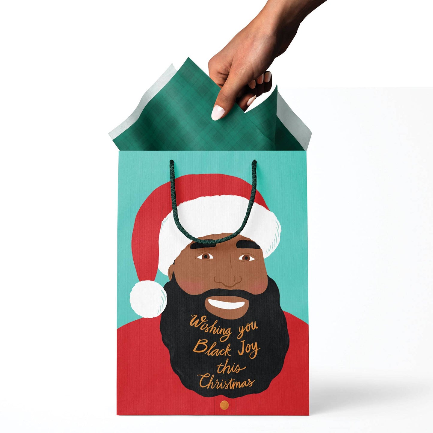 Pineapple Sundays Design Studio - Black Santa Gift Bag