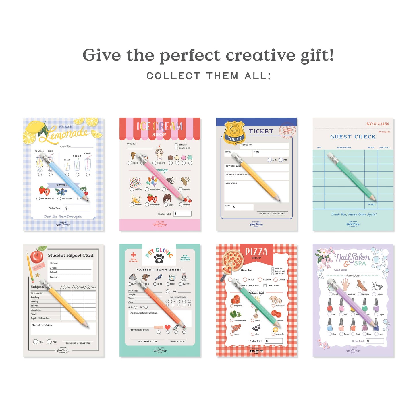 Inklings Paperie - Inklings Tiny Town™ Play Notepad - Guest Check
