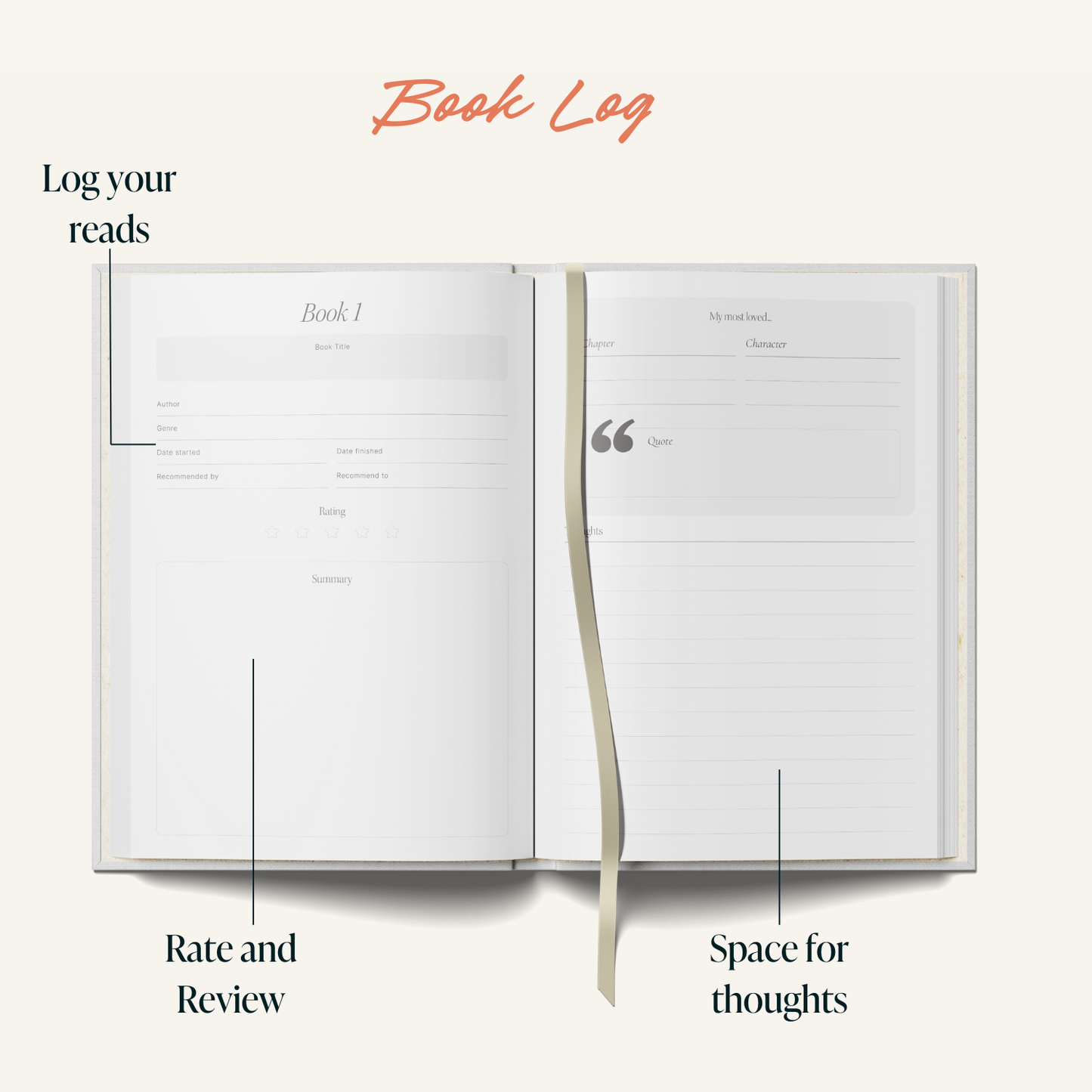 Yop & Tom USA - Reading Journal (A5) - Beach