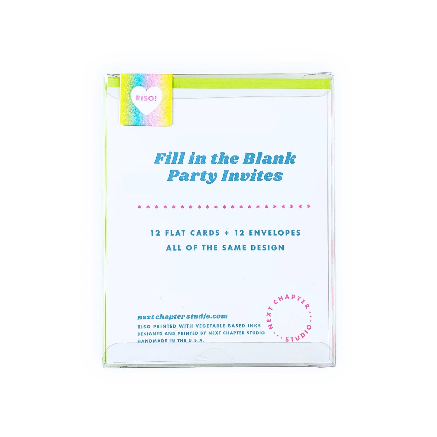 Next Chapter Studio - Fill in the Blank Riso Party Invites
