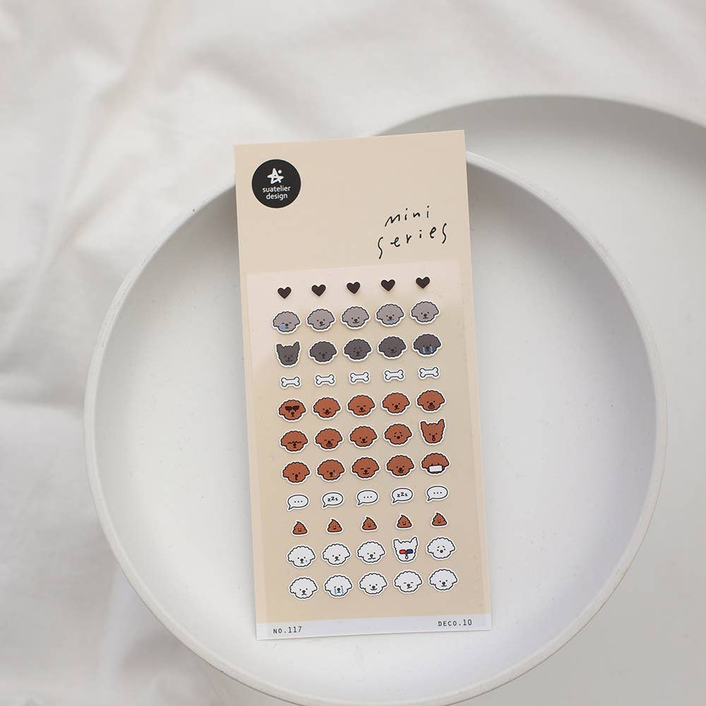 Puppy Faces - Deco.10 - Mini Sticker Sheet