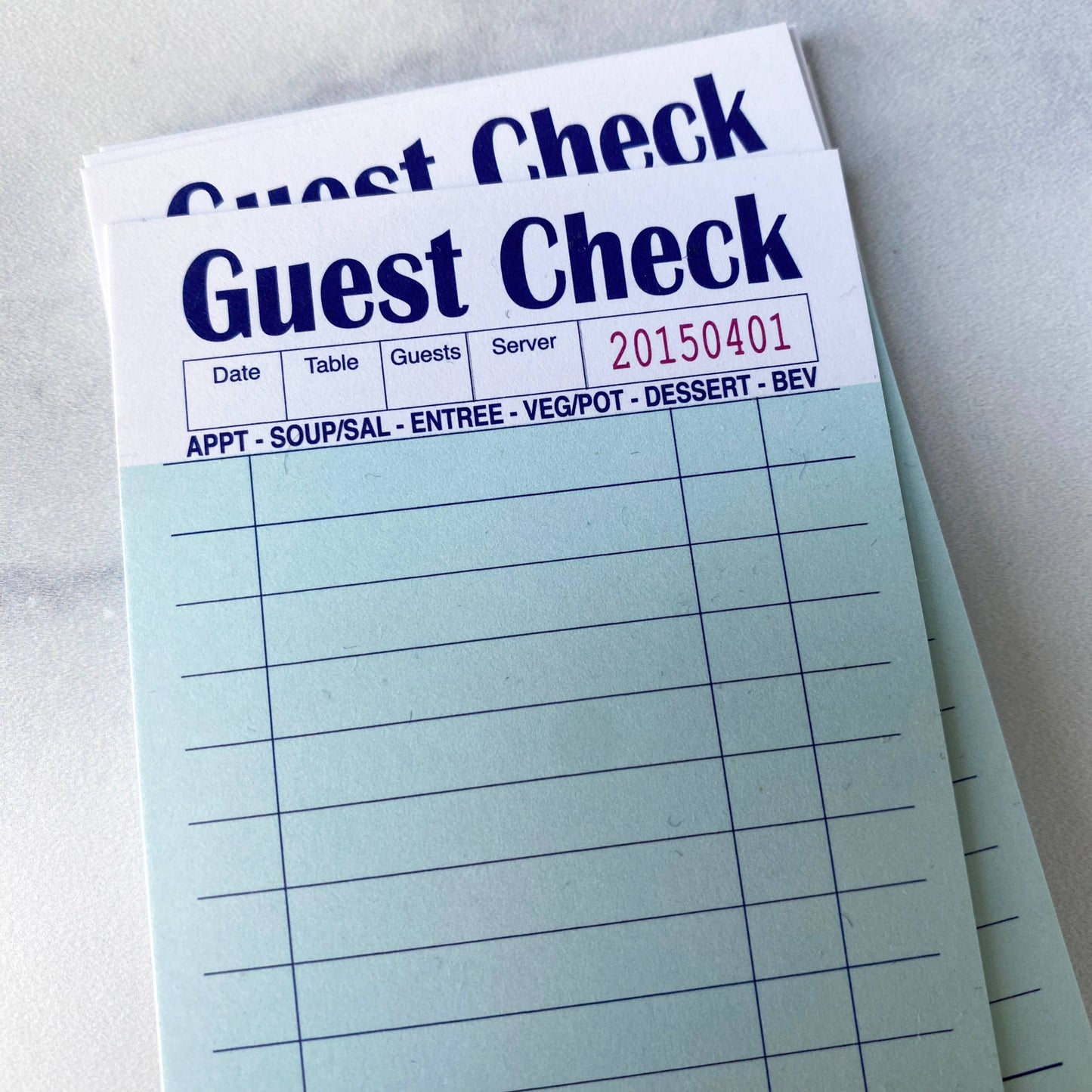 Funny Guest Check - Mini Notecard Set of 60